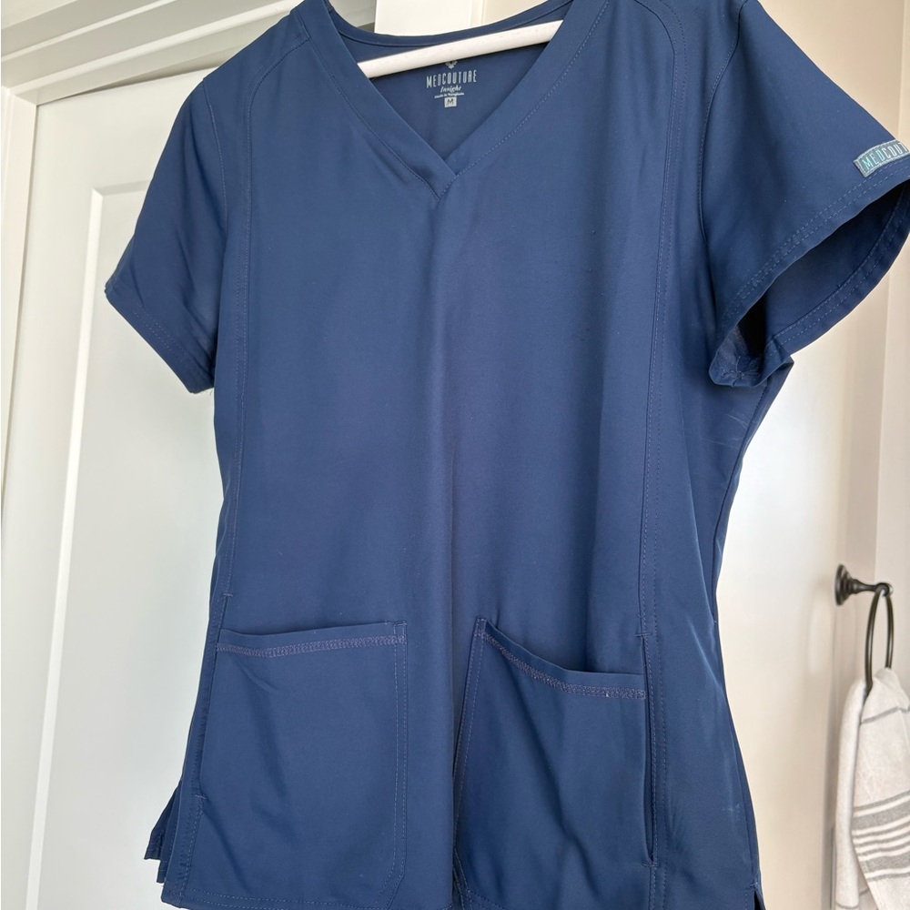 Med Couture Classic Navy Scrub Top